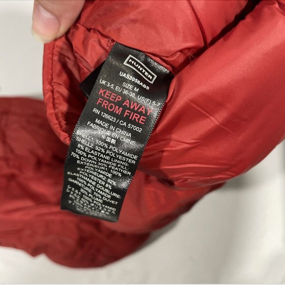 NIB $55 Hunter‎ [ Medium 5 6 7 ] Chelsea Down Insulated Boot Socks Military Red - Picture 13 of 14